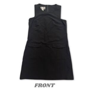 Women's Donna Morgan Black Midi Dress with Pockets, size 8